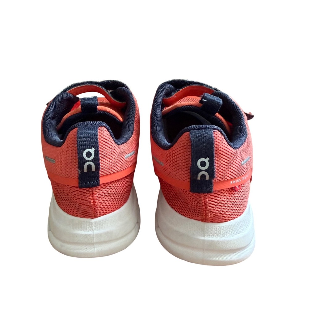 On Running Cloud Play Kids Size 2 Orange Navy Blue Hook Loop Sneakers 43.91204 - Picture 5 of 8